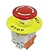 SODIAL(R) AC 660V 10A Bouton-poussoir pour l'arret d'urgence 1NO 1NC DPST Capuchon champignon rouge