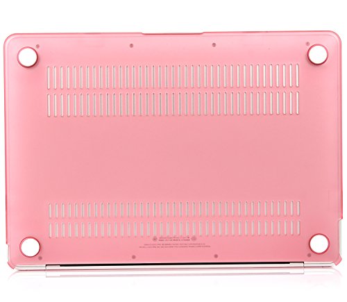 MacBook Air 11 H  lle Schale iNeseon Ultra Slim Plastik Hartschale Tasche Cover Shell  US Rosa und EU Transparent Tastatur Abdeckung Schutzh  lle f  r
