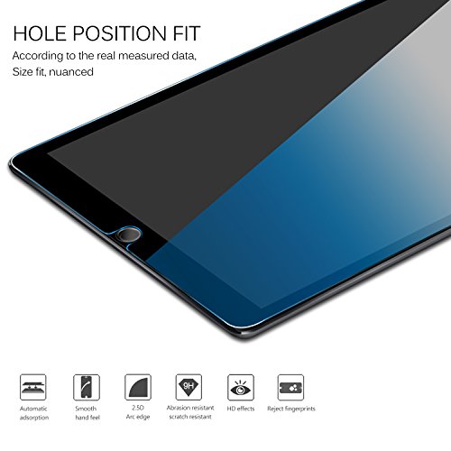 ELTD iPad Pro 10.5 Displayschutz, 9H Hardness aus, Klar Anti-Kratz, Glas Folie Schutzfolie Glas Panzerfolie Displayschutzfolie Für Apple iPad Pro 10.5, (1 Packungen x) - 7