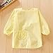 Lovely Girl Smocks Baby Feeding Clothes Baby Bibs Latticed ,Yellow