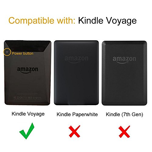 Kindle Voyage Hülle Case – Fintie Ultra Slim Lightweight Schutzhülle Tasche Cover mit Auto Schlaf / Wach Funktion Standfunktion nur geeignet für Kindle Voyage, Liebesbaum - 2