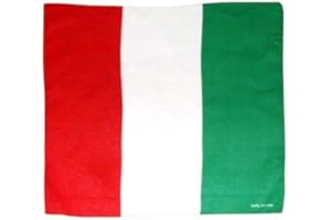 TREND-WORLD Bandana drapeau Italie (Alsino ba-04) accessoire déguisement italien rouge blanc vert unisex homme femme fille garçon de qualité supérieure 100% coton, environ 54 x 54 cm foulard zandana écharpe