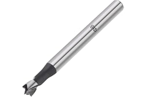 Vearter Punta Forstner, 8 mm, punta per legno a denti multipli in acciaio con alto contenuto di carbonio con gambo rotondo, punta per legno, legno massiccio, MDF, plastica, truciolato, compensato