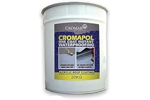 ASHBROOK ROOFING Cromar Grey Cromapol Acrylic Waterproofing Roof Sealant Fibre Reinforced Roof Coat 20Kg
