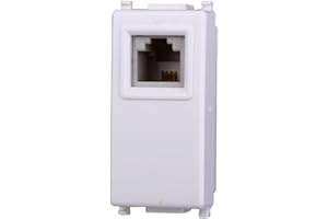 IXTRIMA Toma telefónica RJ11 compatible plana color blanco EV2354