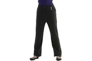 LISTERS SCHOOLWEAR Girls Pull Up Slim Fit Elasticated School Uniform Trousers Pull On with Heart Pendant 3-16 Years