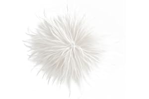 Baesics Feder Brosche - Damen Fluffy Straußenfeder Anstecker Vintage Stil Hutaccessoire Braut Hochzeit Party Fasching Haarclip Fascinator für Blazer Kleid Jacke – Boho Blumen Design