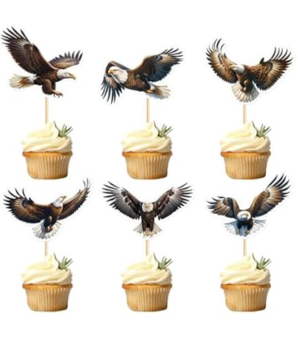 24 Stück Eulen-Cupcake-Topper – Golden Glitzernd, Für Tier-Themen-Partys, Baby-Shower & Mehr