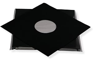 MARI-MEDIENVERPACKUNGEN 25 Stück LP Schallplatten Innenhüllen schwarz gefüttert 80 gramm Vinyl LP Maxi Single