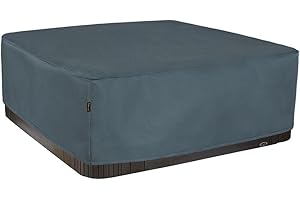 HENTEX Whirlpool Outdoor Abdeckung, Rechteckige Pool Cover, Winterabdeckplane Poolabdeckung, Grau, 230x230x85H cm