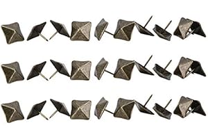 HEEPDD 50 Pcs Tête Carrée Antique Broches, Porte De Rembourrage Nail Cyan Bronze Fer Pince À Épingle Nail Antique Case Boîte Canapé Décoratif Tack Stud Carré Ongles 12-19 MM(19x20mm)