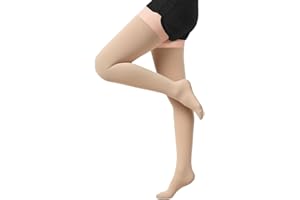 TJHDSF 20-30 mmHg Medizinische Kompressionsstrümpfe Damen Herren Klasse 2, Stützstrümpfe Strümpfe, Lang ThrombosestrüMpfe mit Silikonband Geeignet für Krampfadern Ödeme Flug