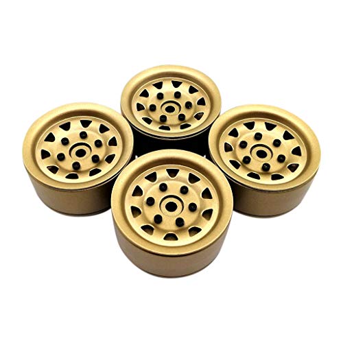 Preisvergleich Produktbild TianranRT Automodell In Aluminiumlegierung - 1,9 Zoll Hochleistungslegierungslegierung-Meta... Für 1 / 10 D90 D110 Rc-Fahrzeug, Reifen Mit Pneumatischem Nabengewicht, Khaki