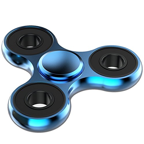 TONG JI Fidget best Hand Spinner - fidget work Ultra Fast Bearings - Finger Toy, Perfect For ADD, ADHD, Anxiety Stress Relief Focus Toys, Stress Reducer (Blue4)