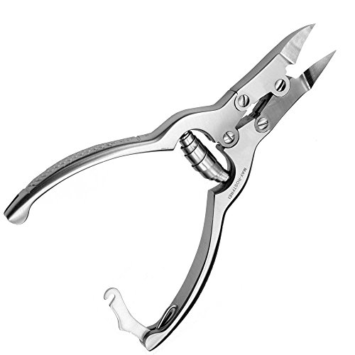 Nagelzange für starke Fußnägel – gebogene Schneide – doppelt übersetzt – Gesamtlänge 16 cm - 2