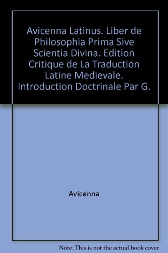 Liber De Philosophia Prima Sive Scientia Divina Liber De Philosophia Prima Sive Scientia Divina