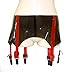 Produktbild Latex Strapse - Latexstrapse - Strumpfgütel aus Latex Latexdessous Rauch/Rot Gr.M