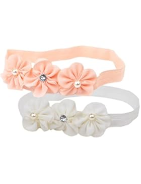 Jmitha 2 Stück Baby Stirnbänder Baby Mädchen Stretch Nett Kaninchenohren Gedruckt Turban Stirnband Kopf Verpackung...