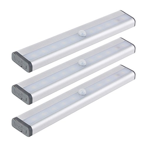 Preisvergleich Produktbild SEBSON LED Unterbauleuchte mit Bewegungsmelder, batteriebetrieben, Stableuchte, ohne Bohren, 3er Pack