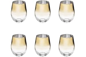 Paris Prix Secret de Gourmet - Lot de 6 Verres à Eau Arya 54cl Or