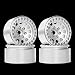 Produktbild INJORA 4PCS 1,9 Beadlock Felgen Metall Räder Felge Set für 1/10 RC Crawler Axial SCX10 SCX10 II 90046 Traxxas TRX4 RC4WD D90 (Silber)