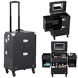 make up trolley mac mit vier Rädern aus guter Qualität ermöglicht es den Trolley, schnell und leise zu bewegen. Ein weiterer Vorteil sind die abnehmbaren Räder.