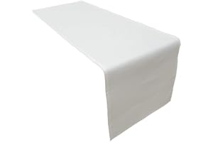 Lemos Home Runner da tavola in Cotone, 45 x 150 mm, Bianco, 45 x 150 cm