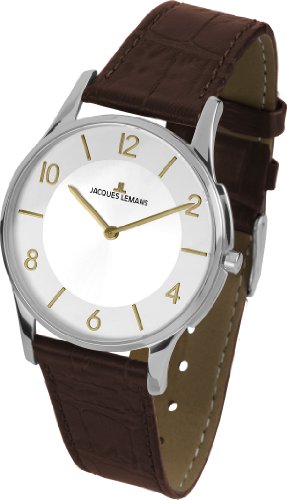 Jacques Lemans Unisex-Armbanduhr London Analog Quarz Leder 1-1778N Jacques Lemans Unisex-Armbanduhr London Analog Quarz Leder 1-1778N