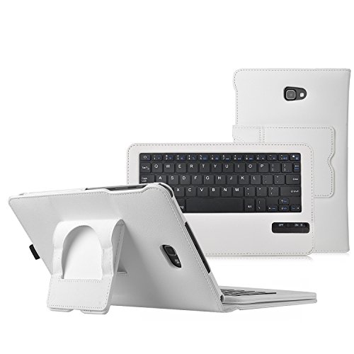 iBetter Samsung Galaxy Tab A 10.1 Bluetooth Tastatur Hülle Keyboard Case [QWERTZ Tastatur]- tastatur Hülle Ultradünn leicht SmartShell Ständer Schutzhülle mit magnetisch abnehmbar drahtloser Bluetooth Tastatur für Samsung Galaxy Tab A 10.1 Zoll T580N/T585N 2016 Tablet (Weiß)