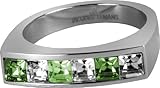 Jacques Lemans Damen-Ring Edelstahl rhodiniert Swarovski-Kristall mehrfarbig Gr.56 (17.8) S-R46J56