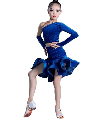 Body Danza Bambina Con Manica Unica - Costume Per Balletto, Latino E Jazz | Con Strass E Leggings Coordinati