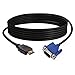 Price comparison product image HDMI TO VGA Cable, Prevently New 1.8 M HDMI Cable HDMI To VGA 1080P HD With Audio Adapter Cable HDMI TO VGA Cable (Black)
