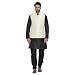 irin Ethnic Blended Silk Koti (Waistcoat) And Black Kurta Churidar For Men RS.2499.00