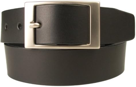 Mens Quality Leather Belt Made in UK, 1 3/8" Wide (35mm) Black - (BD000435BLK-34-38) M