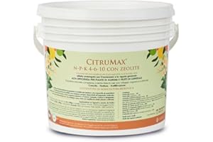 3ERRRE CITRUMAX® Agrumi BIO concime N-P-K granulare 4-6-10 azoto + fosforo + potassio + ferro + magnesio + calcio (Limoni-Mandarini-Arance-Kumquat) COLTIVAZIONE BIOLOGICA DI ALTA QUALITÀ (3,5 Kg)