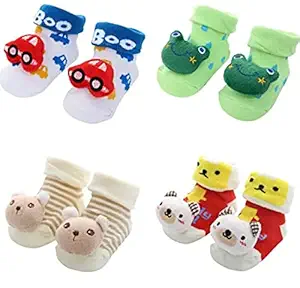 ULTRINA CUTE STYLISH DESIGNER BABY BOY GIRL KIDS NEW BORN INFANT 0-6 MONTHS BOOTIE BOOTY SOCKS SHOES BABY FIRST WALK SOFT | 0-6 MONTHS (1 PAIR)