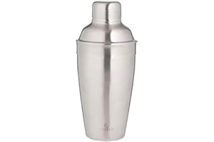 Viners Barware Brushed Silver Cocktail Shaker, 500ml