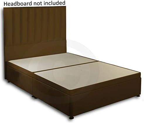 Ottoman Storage Bed in Faux Leather Available in a Range of Colour Options.(Brown, Single 90x190cm)