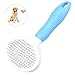 Produktbild petacc Zupfbürste Fellpflege Bürste Hund Reinigungsbürste mit Rund, Spitze, Kamm für Hunde und Katzen, Best für entfernen lose Haare und Dematting, blau