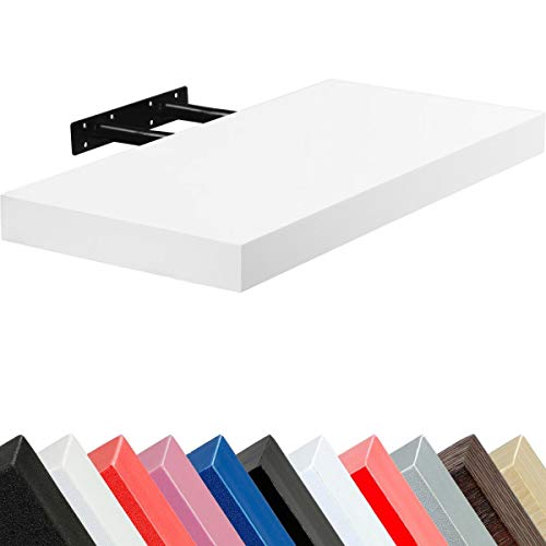 Stilista ® Tableau «volato freischwebend'épaisseur 3,8 cm-Couleurs 11 cm, Longueur 50 cm, 70 cm, 90 cm, 110 cm, Blanc, 50 cm