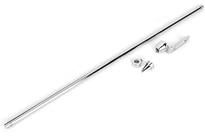 KIMISS Motorcycle Flagpole, Universal Motorcycle Auto Flagpole Rear Replacement for Seat Luggage Rack Mount Flag Pole Accessory (Silver)