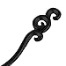 Fashion Women Handmade Carved Hair Pin Stick Vintage Ebony Wood Hair Clips