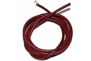 CNFQ Cordon en Cuir pour Machine à Coudre Lien en Cuir 4mm 5mm 6mm (Rouge Vineux, 5mm.)