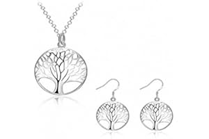 XIAOTANG444 Fashion 925 Sterling silver women party pretty cute bracelet necklace set