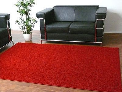 Teppich Hochflor Shaggy Prestige Knallrot in 22 Größen, Größe:300x300 cm