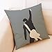 Produktbild JUSTSELL New Arrivial  Quadrat Kissenbezug(45cm * 45cm) Musiker Muster Kissenbezug Schlafsofa Home Deco Zierkissenbezüge Dekorationskissen (Kissen ist Nicht im Preis inbegriffen)