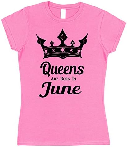 Click My Clobber Queens Are Born In June Womens' Fitted Style Cotton T-Shirt Birthday Present Gemini Cancer