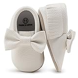  DELEBAO Babyschuhe Krabbelschuhe Lederschuhe Leder Baby Schuhe Lauflernschuhe Lederpuschen Weicher und Rutschfester Sohle für Kleinkind