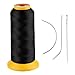 Beauty7 Premium Weaving Set Black Brown Beige Hair Weaving Needle Thread Extention Sewing Track Threader Combo Set (Black)