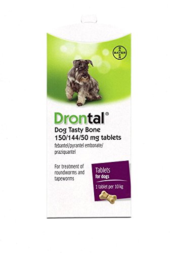 Drontal for Dogs Bone Shaped Worming Tablet Packs (Pack Size: 6 Tablets)